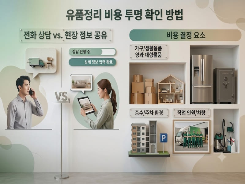 대구유품정리 비용 견적을 위한 정리 현장